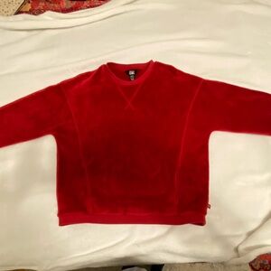 Athleta Red Sweatshirt with Comfortable Fit